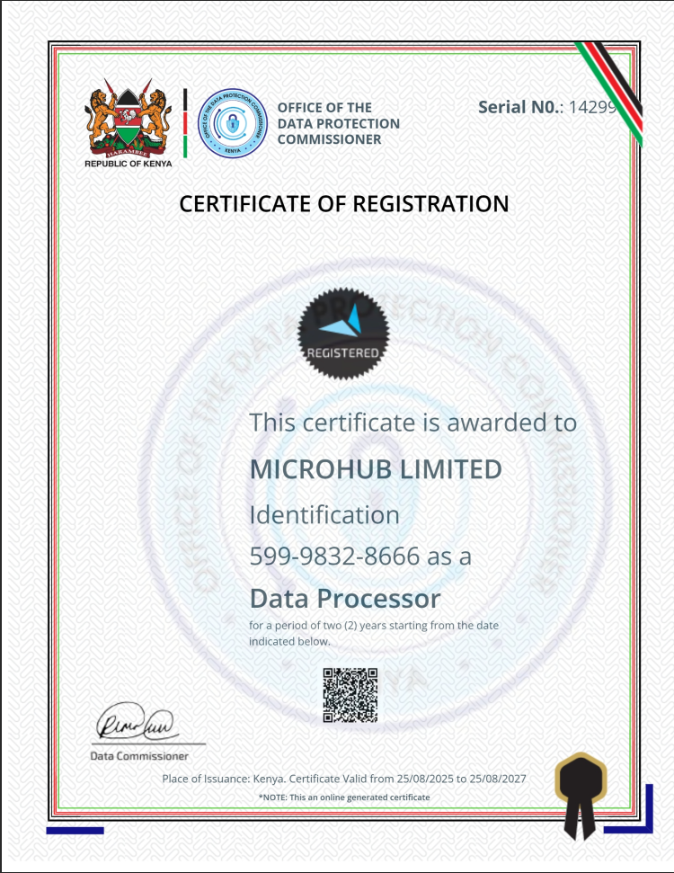 Data Processor Certificate